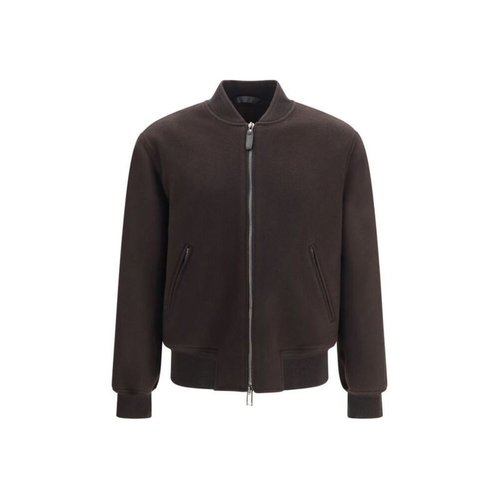 Brioni Brown Wool Oves Aries Men's Bomber